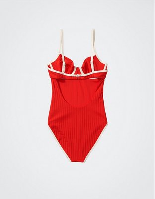 Aerie Wide Rib Underwire One Piece Swimsuit