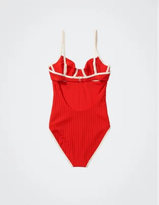 Aerie Wide Rib Underwire One Piece Swimsuit