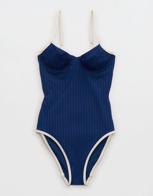 Aerie Wide Rib Underwire One Piece Swimsuit