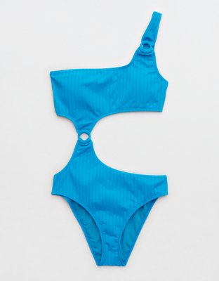 Aerie + Wide Rib Longline Plunge Ring Bikini Top