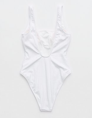 Aerie Wide Rib Babewatch One Piece Swimsuit