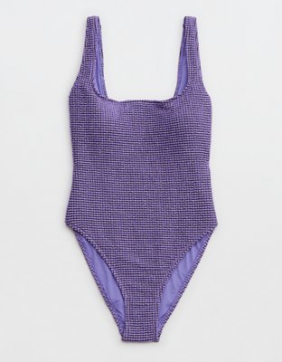 Aerie Lurex Crinkle Babewatch One Piece Swimsuit