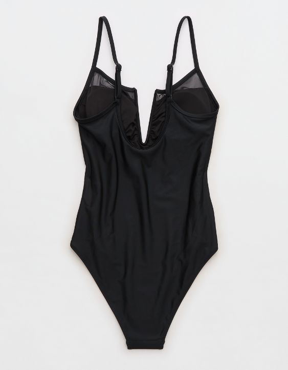 Aerie Mesh V Wire One Piece Swimsuit