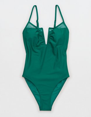 Aerie Mesh V Wire One Piece Swimsuit
