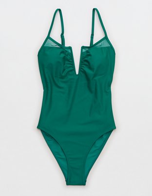 Crocodile Green Ursule V-Wire Bandeau Bikini Top