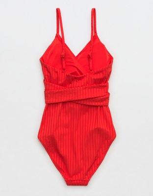 Aerie Wide Rib Wrap Piece Swimsuit