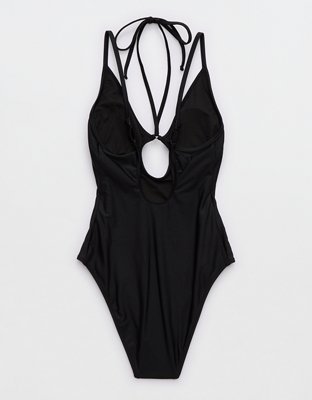 Aerie Keyhole Halter One Piece Swimsuit