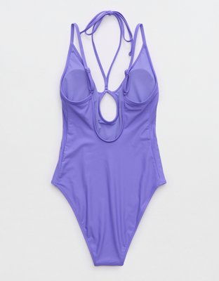Aerie Keyhole Halter One Piece Swimsuit