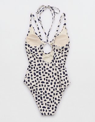 Aerie Keyhole Halter One Piece Swimsuit