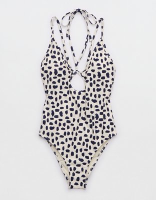 Aerie Keyhole Halter One Piece Swimsuit