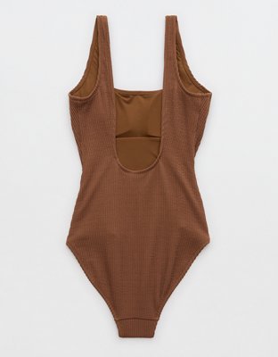 Aerie Crinkle Seamed One Piece Swimsuit