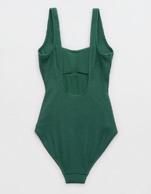 Aerie Crinkle Seamed One Piece Swimsuit