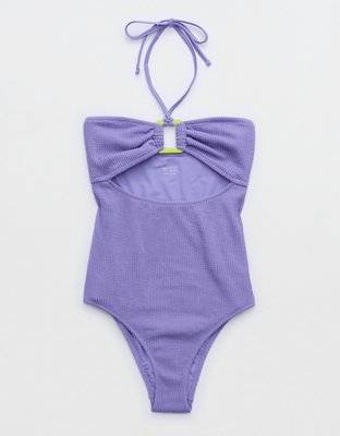 Aerie Crinkle Full Coverage One Piece Swimsuit