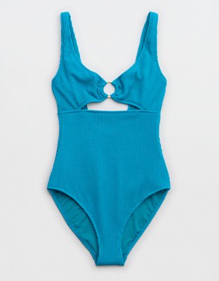 Aerie Crinkle Ring Full Coverage One Piece Swimsuit
