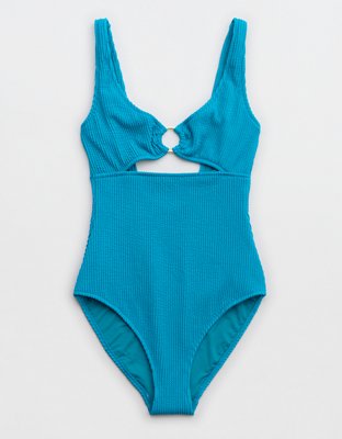 Aerie Crinkle Ring Full Coverage One Piece Swimsuit