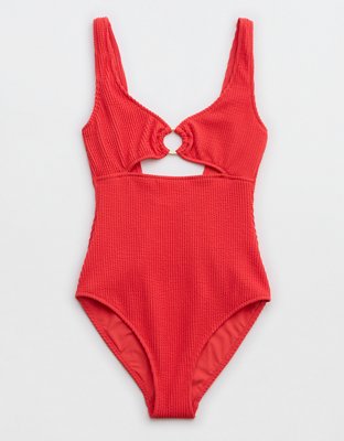 Aerie Crinkle Ring Full Coverage One Piece Swimsuit