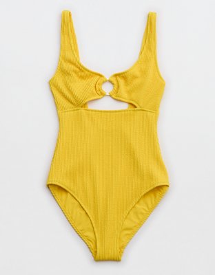 Aerie Crinkle Ring Full Coverage One Piece Swimsuit