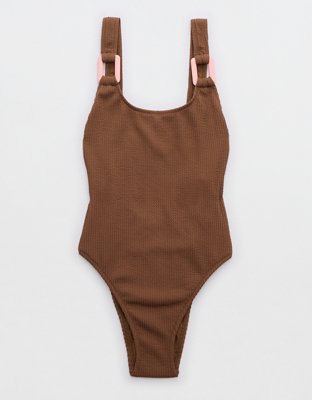 Aerie Crinkle Seamed One Piece Swimsuit