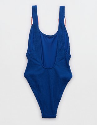 Aerie Crinkle Birthday Scoop Cheekiest One Piece Swimsuit