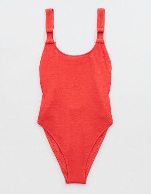 Aerie Crinkle Scoop Full Coverage One Piece Swimsuit