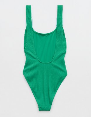 Aerie Crinkle Birthday Scoop Cheekiest One Piece Swimsuit