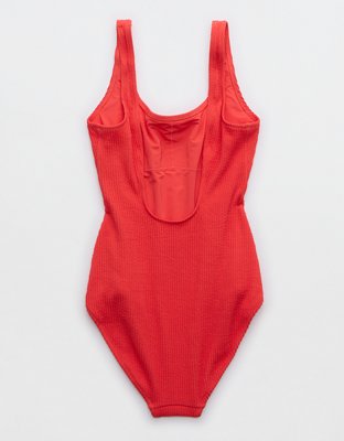 Aerie Crinkle Scoop Full Coverage One Piece Swimsuit