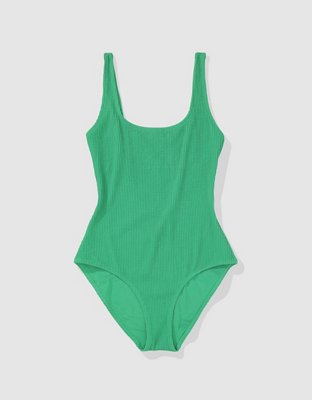 Aerie Crinkle Scoop Full Coverage One Piece Swimsuit
