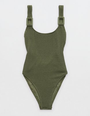 Aerie Crinkle Full Coverage One Piece Swimsuit