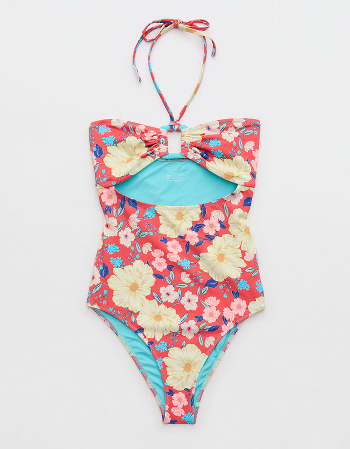 Aerie Ring Bandeau Cheeky One Piece Swimsuit