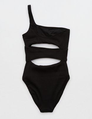 Maillot de bain une pièce à couverture complète froissé Aerie