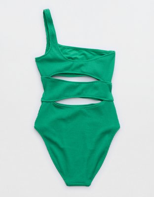 Aerie Crinkle Full Coverage One Piece Swimsuit