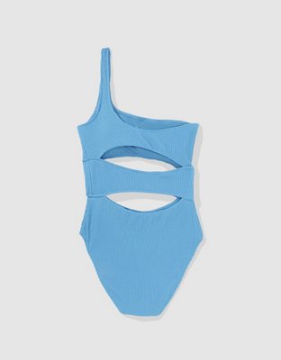 Aerie Traje de Baño One Piece Arrugado con Cobertura Completa