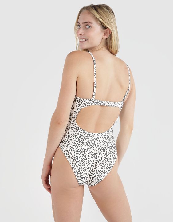 Aerie Front Lace One Piece Swimsuit
