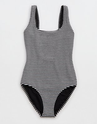 Aerie Crinkle Seamed One Piece Swimsuit