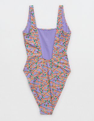 Aerie Smarties Babewatch Cheekiest One Piece Swimsuit