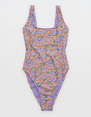 Aerie Smarties Babewatch Cheekiest One Piece Swimsuit