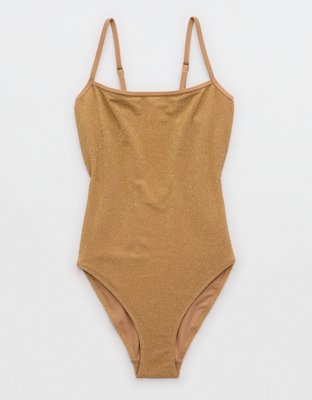 Aerie Sparkle Scoop Full Coverage One Piece Swimsuit