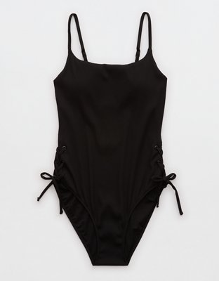 Aerie Ribbed Scoop One Piece Swimsuit