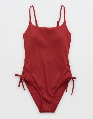 Aerie Ribbed Scoop One Piece Swimsuit