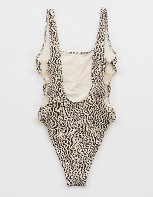 Aerie High Cut Scoop One Piece Swimsuit