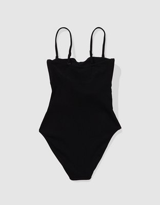 Aerie Ribbed Wrap Tie One Piece