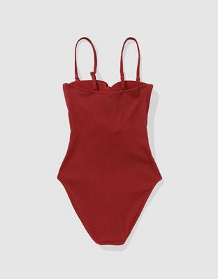 Aerie Ribbed Wrap Tie One Piece