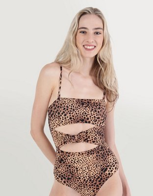 Aerie Wrap Strapless One Piece Swimsuit