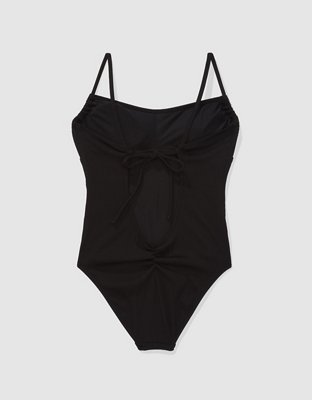 Aerie Ribbed Strapless One Piece Swimsuit