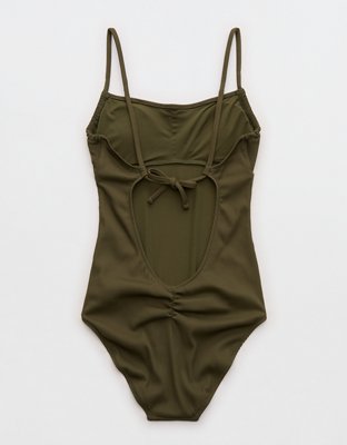 Aerie Ribbed Full Coverage One Piece Swimsuit