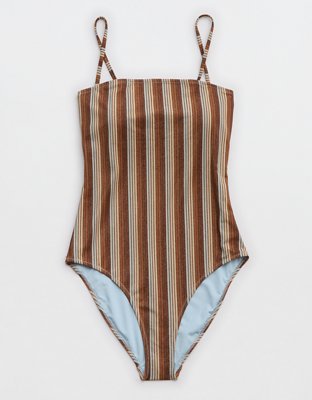 Aerie Sparkle Bandeau One Piece