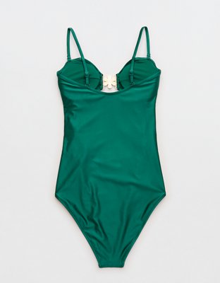 Aerie Floral Clasp One Piece Swimsuit