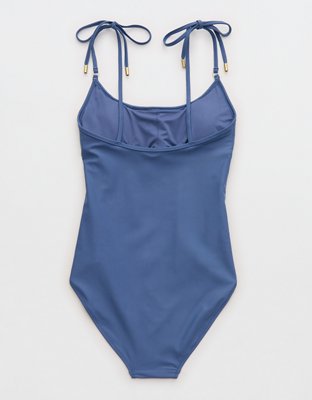 Aerie Ruched Full Coverage Scoop One Piece Swimsuit