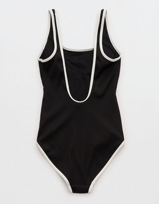 Aerie Scoop Full Coverage Ribbed One Piece Swimsuit