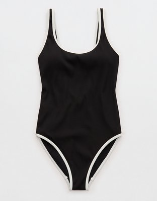 Aerie Scoop Full Coverage Ribbed One Piece Swimsuit